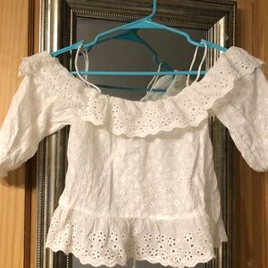 Zara eyelet crop top